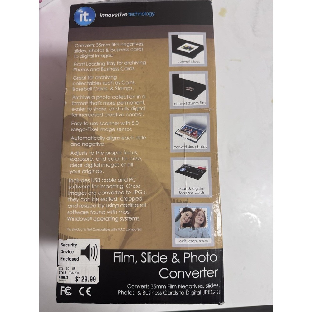 Innovative Technology ITNS-500 Film & 35mm Slide Converter Scanner New, Open Box - Picture 2 of 10